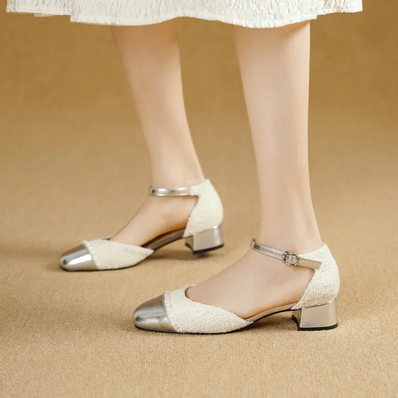 GOLDLION Chunky Heel High Heels Women's-9