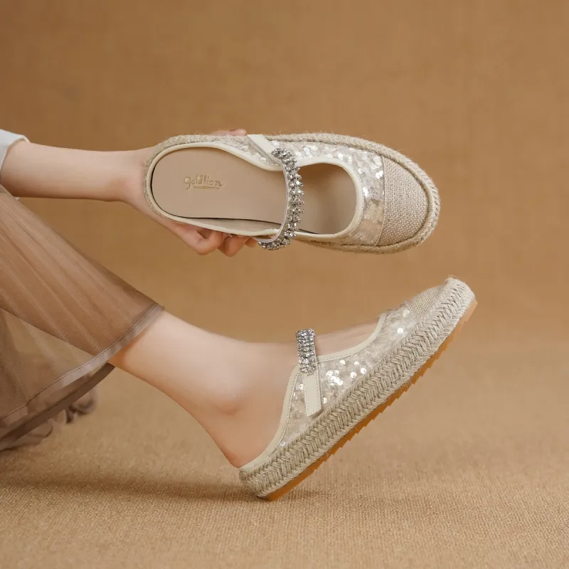 GOLDLION Slip Resistant Closed Toe Slippers Women's-10