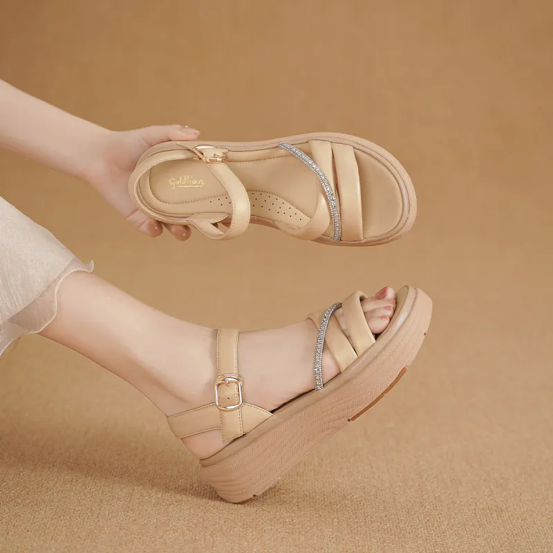 GOLDLION One Strap Sandals Women's-10