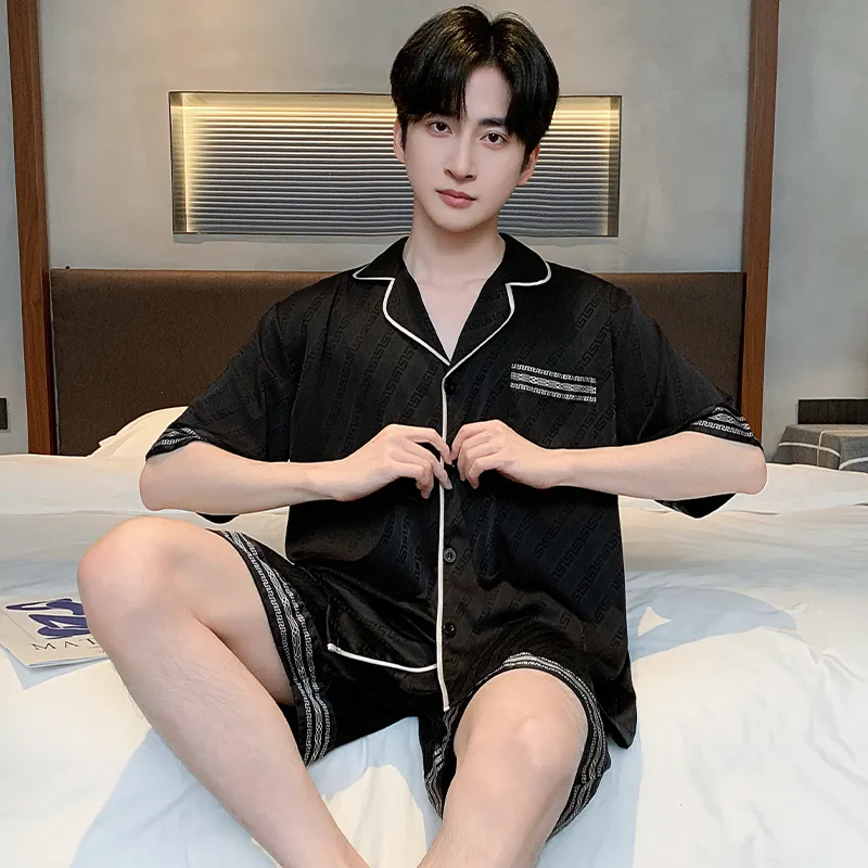 Qiao Ni Tong Pajama Set Men's Premium Black-1