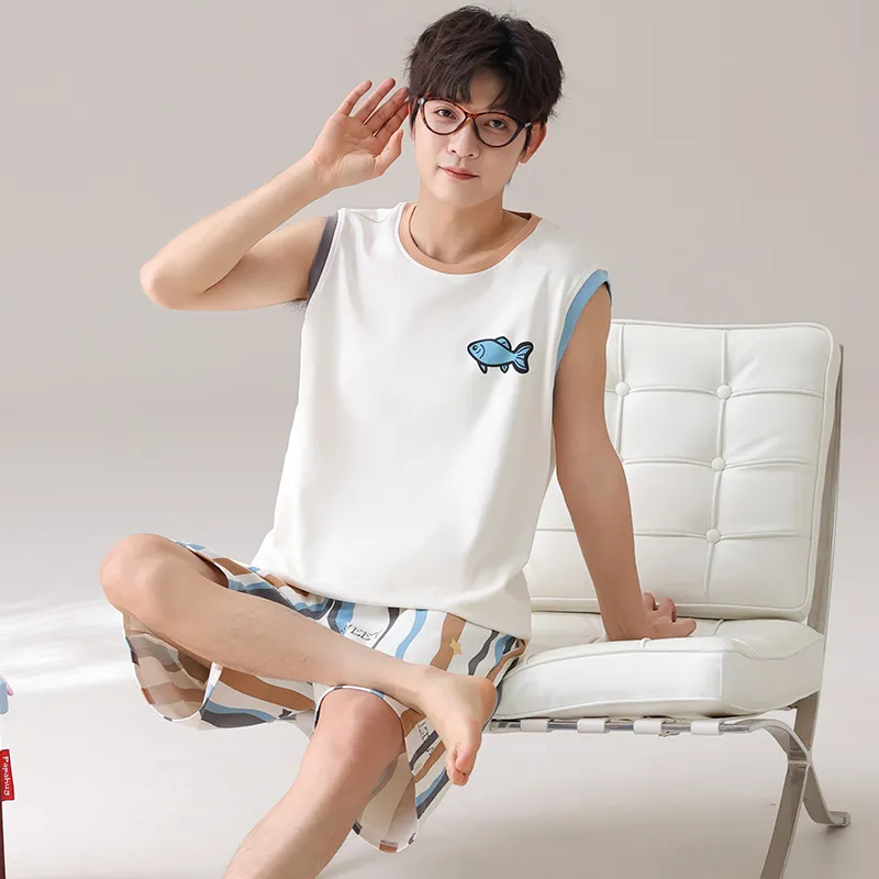 Qiao Ni Tong Pajama Set Men's Image Color-3