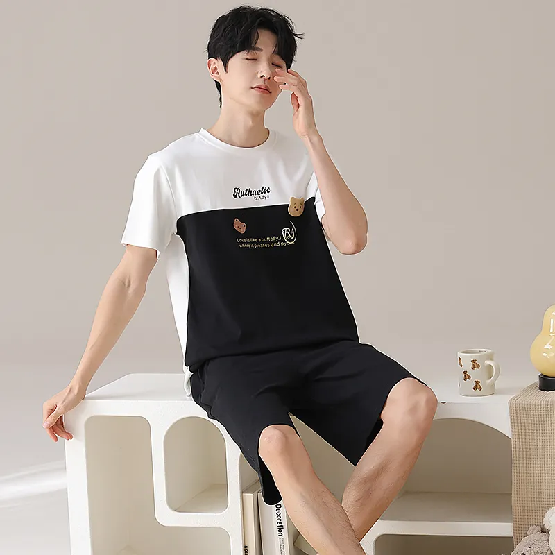 Qiao Ni Tong Pajama Set Men's Image Color-1