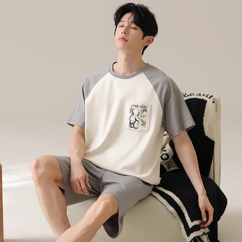 Qiao Ni Tong Pajama Set Men's Image Color-4