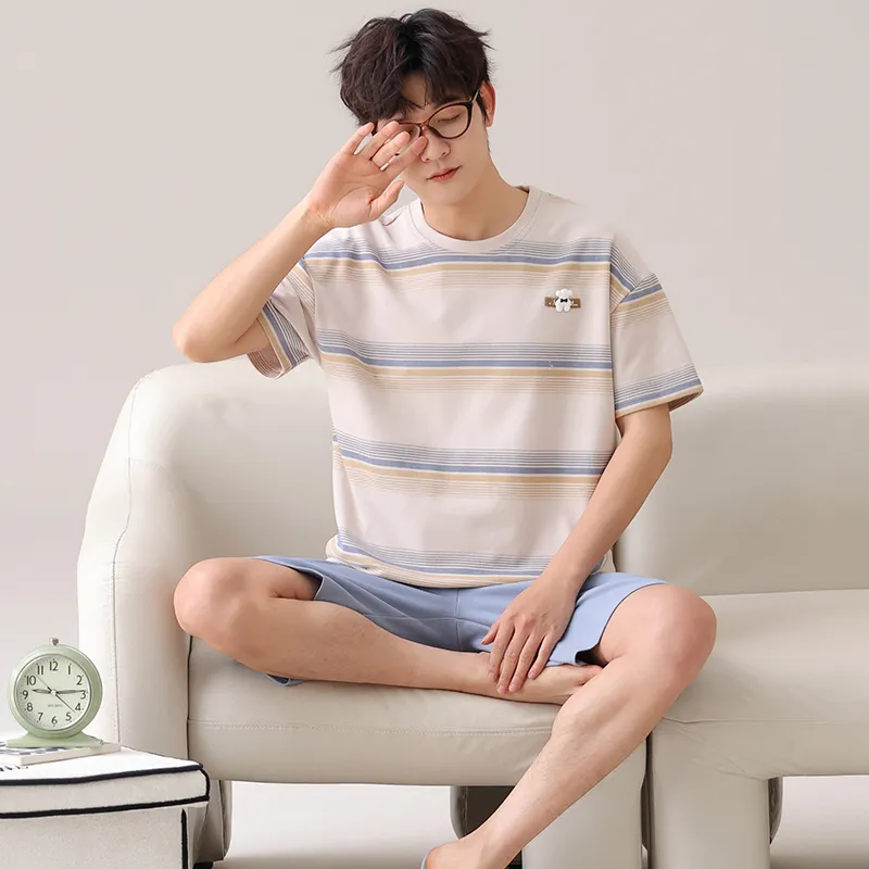 Qiao Ni Tong Pajama Set Men's Image Color-5