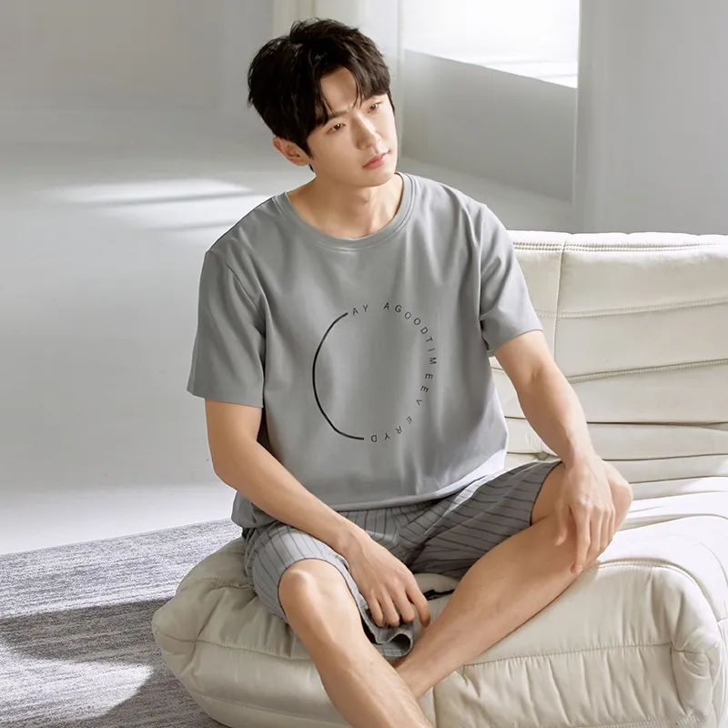 Qiao Ni Tong Pajama Set Men's Image Color-1