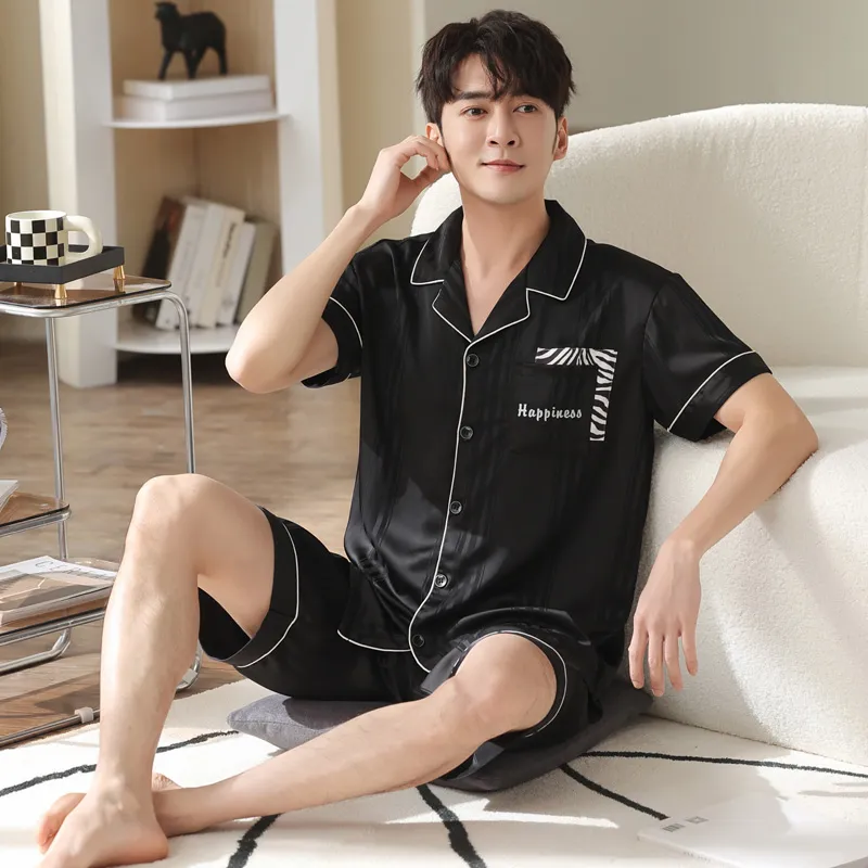 Qiao Ni Tong Pajama Set Men's Premium Black-1
