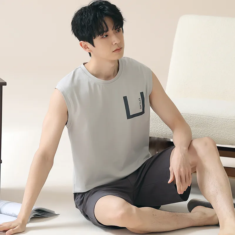 Qiao Ni Tong Pajama Set Men's Image Color-2