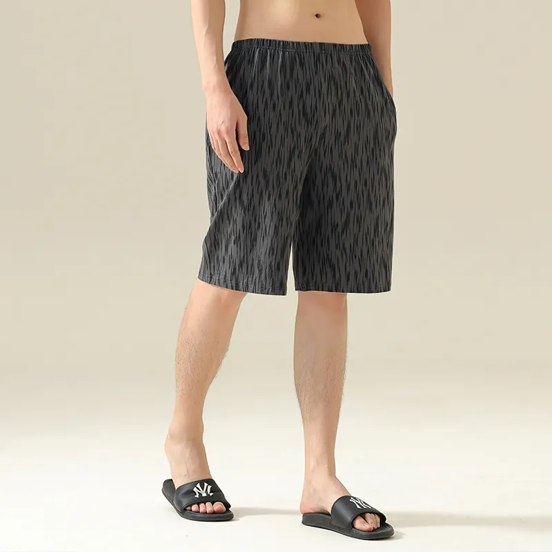 Qiao Ni Tong Pajama Pants Men's Dark Gray-3