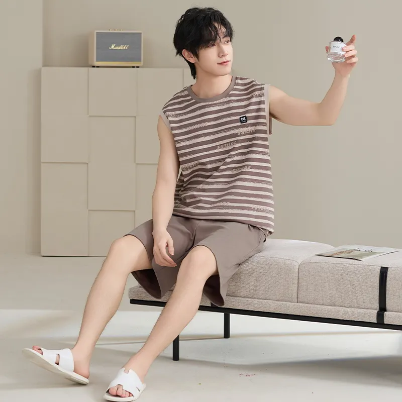 Qiao Ni Tong Pajama Set Men's Image Color-4