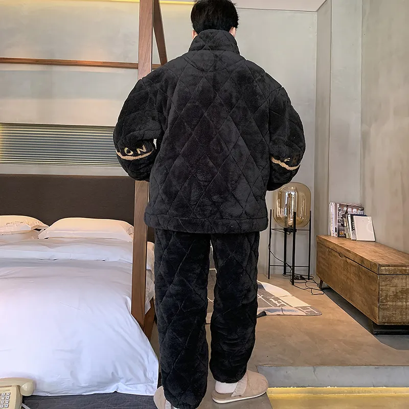 Qiao Ni Tong Pajama Set Men's Black-1