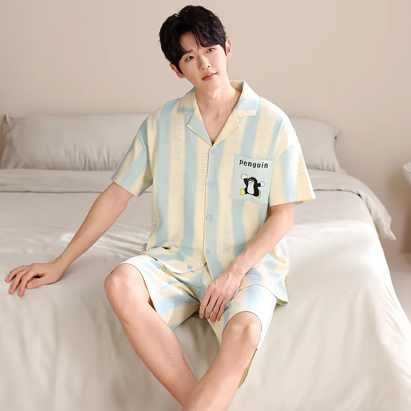 Qiao Ni Tong Pajama Set Men's Image Color-2