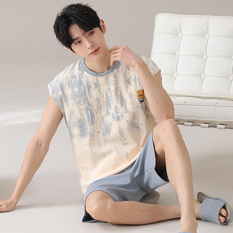 Qiao Ni Tong Pajama Set Men's Image Color-4