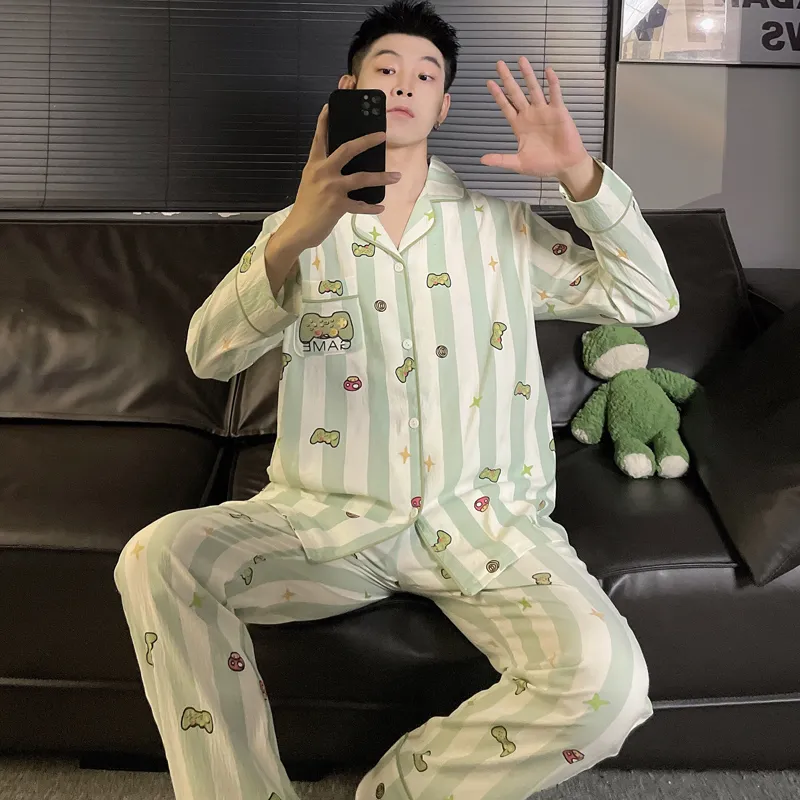 Qiao Ni Tong Pajama Set Men's Image Color-2