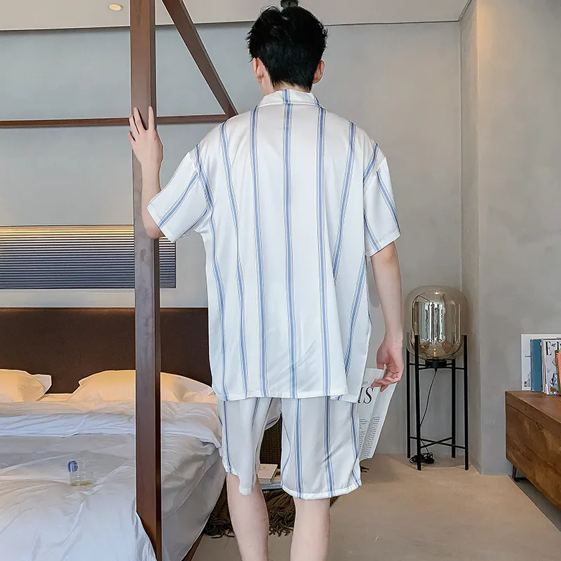 Qiao Ni Tong Pajama Set Men's Black-8