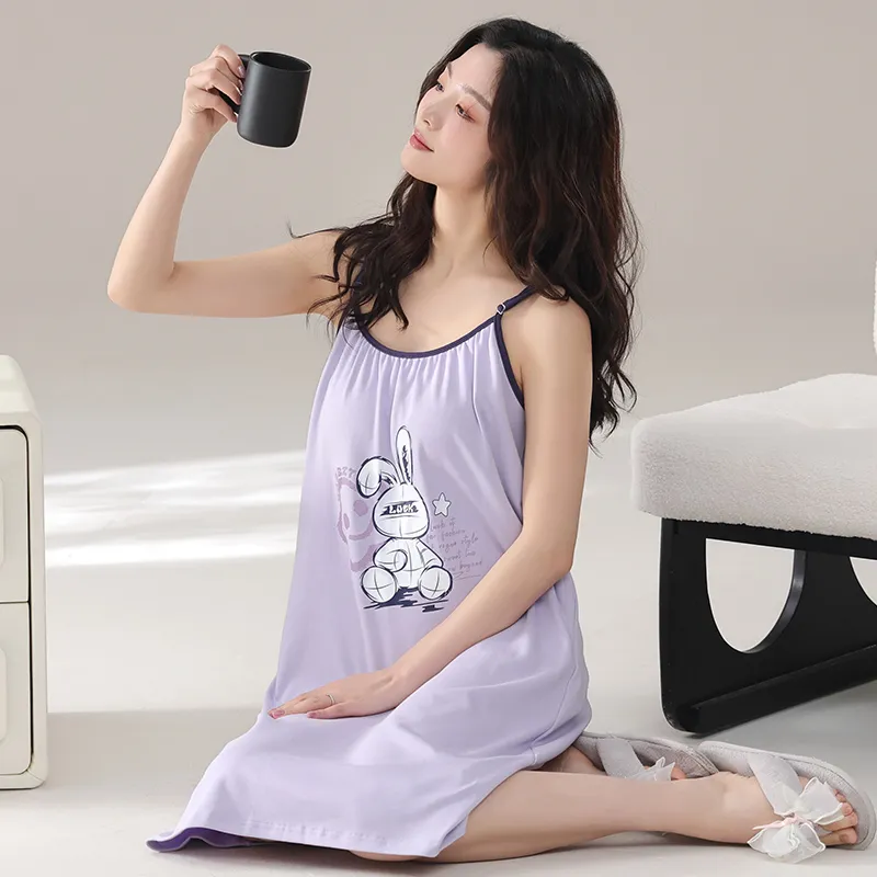 Qiao Ni Tong Women's Nightgowns-4