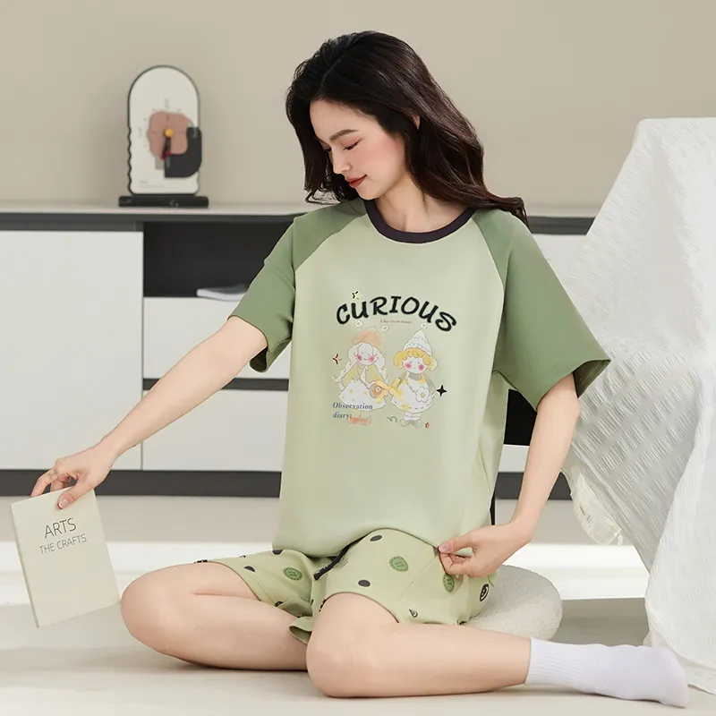 Qiao Ni Tong Pajama Set Women's Image Color-2