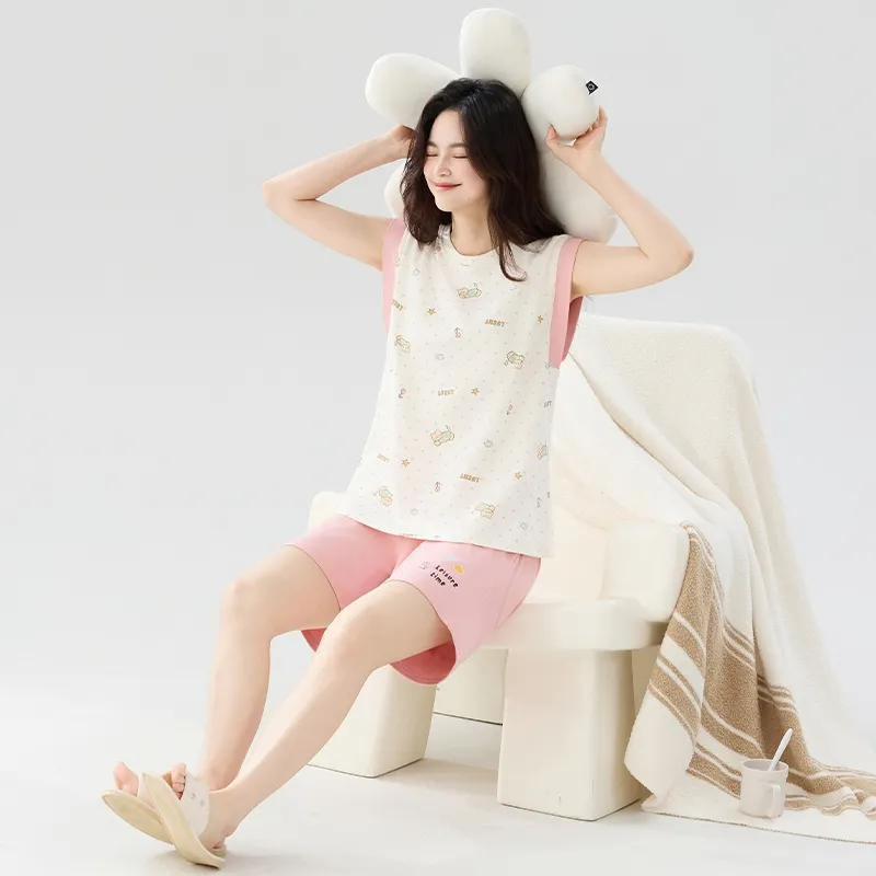 Qiao Ni Tong Pajama Set Women's Image Color-3