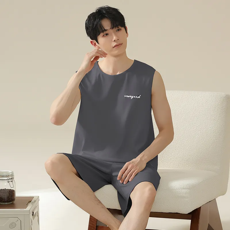 Qiao Ni Tong Pajama Set Men's Image Color-2