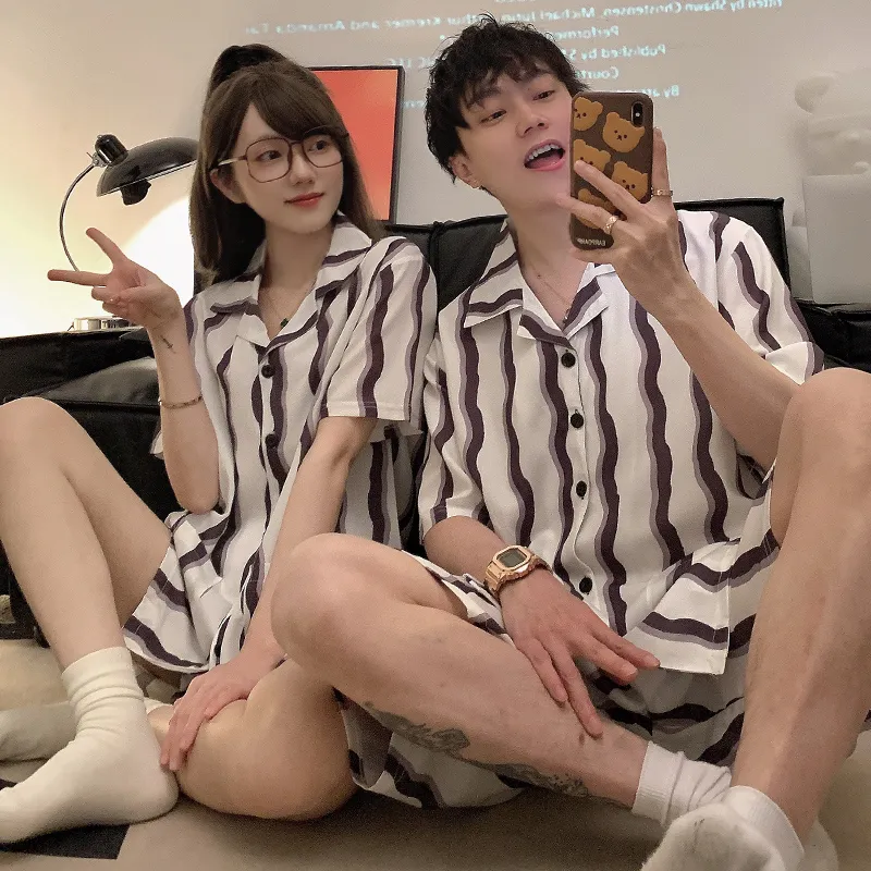 Qiao Ni Tong Pajama Set Men's Image Color-2