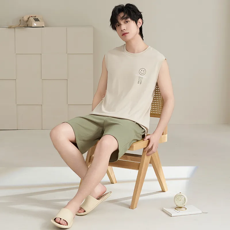 Qiao Ni Tong Pajama Set Men's Image Color-3