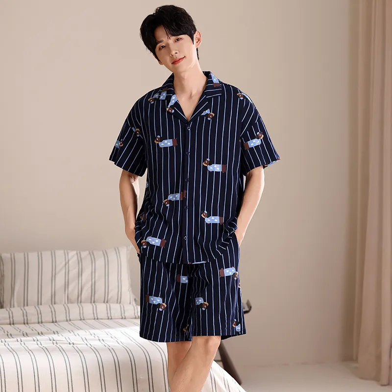 Qiao Ni Tong Pajama Set Men's Image Color-6