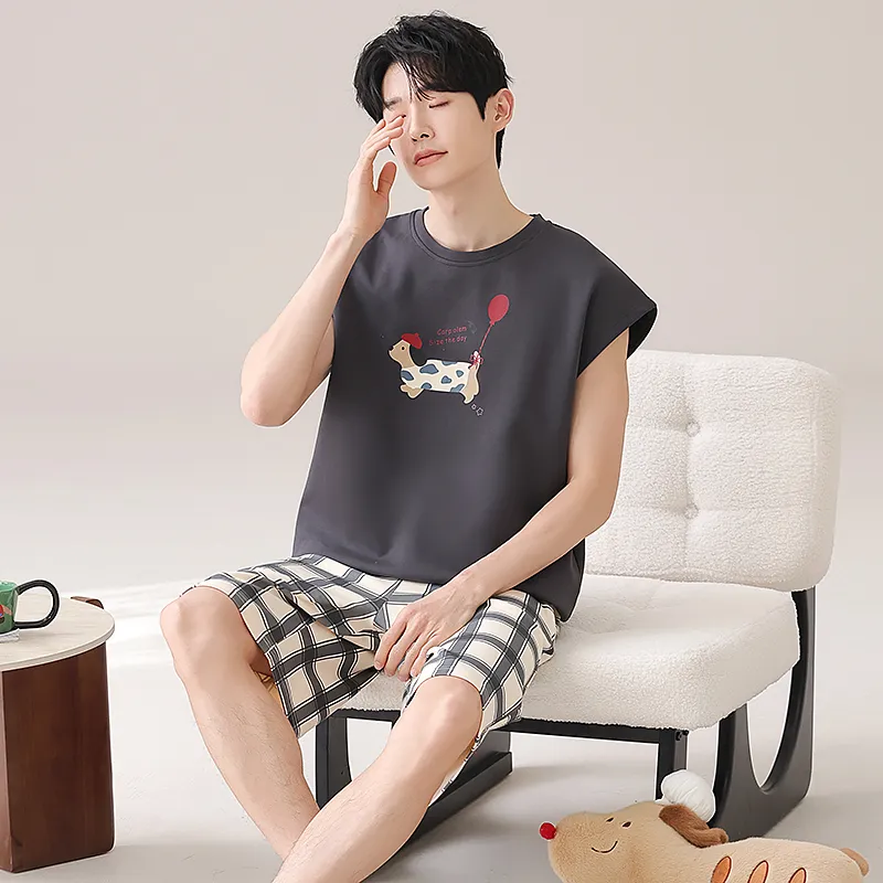 Qiao Ni Tong Pajama Set Men's Image Color-4