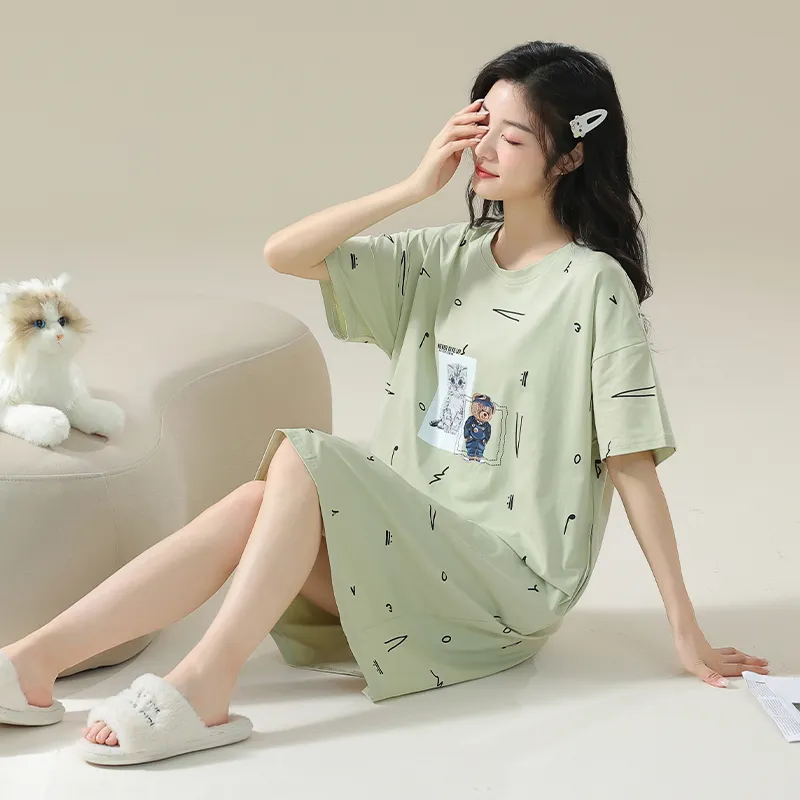 Qiao Ni Tong Women's Nightgowns-5