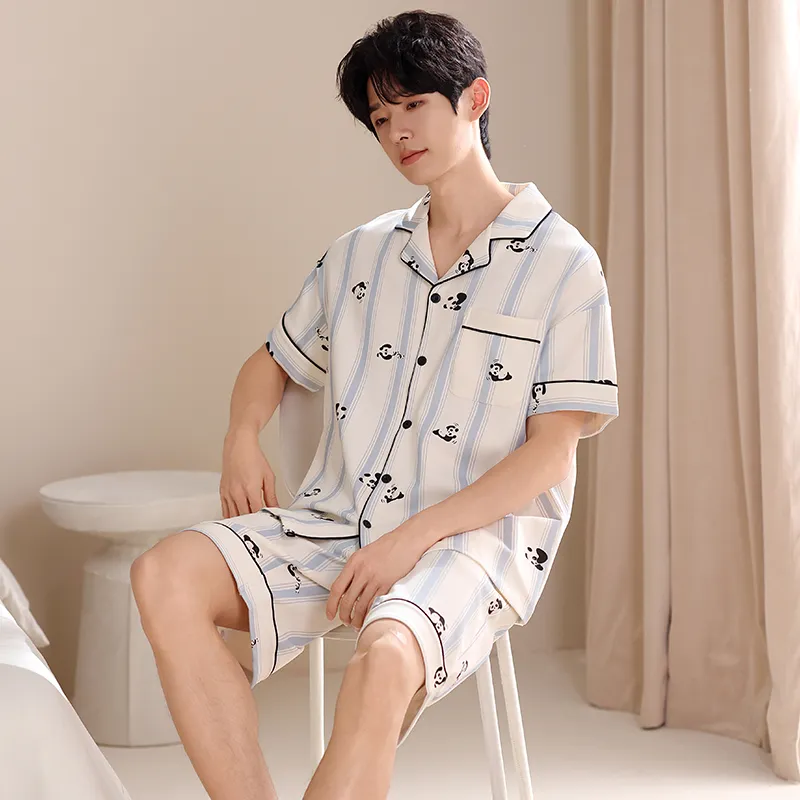 Qiao Ni Tong Pajama Set Men's Image Color-1