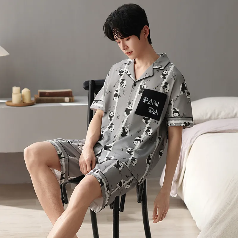 Qiao Ni Tong Pajama Set Men's Image Color-2