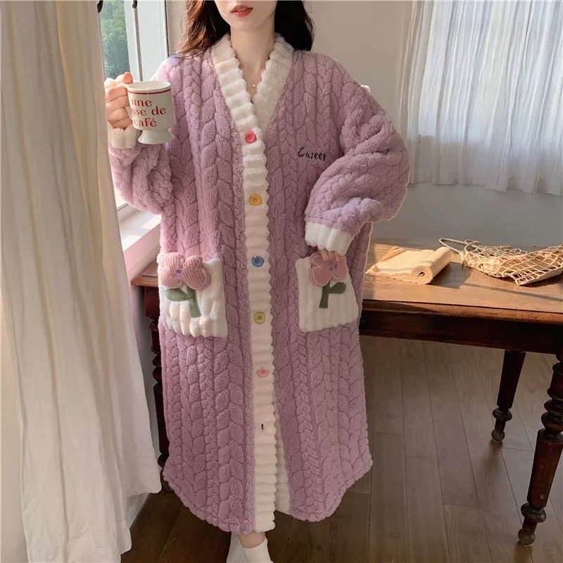 Qiao Ni Tong Pajama Robe Women's Image Color-7