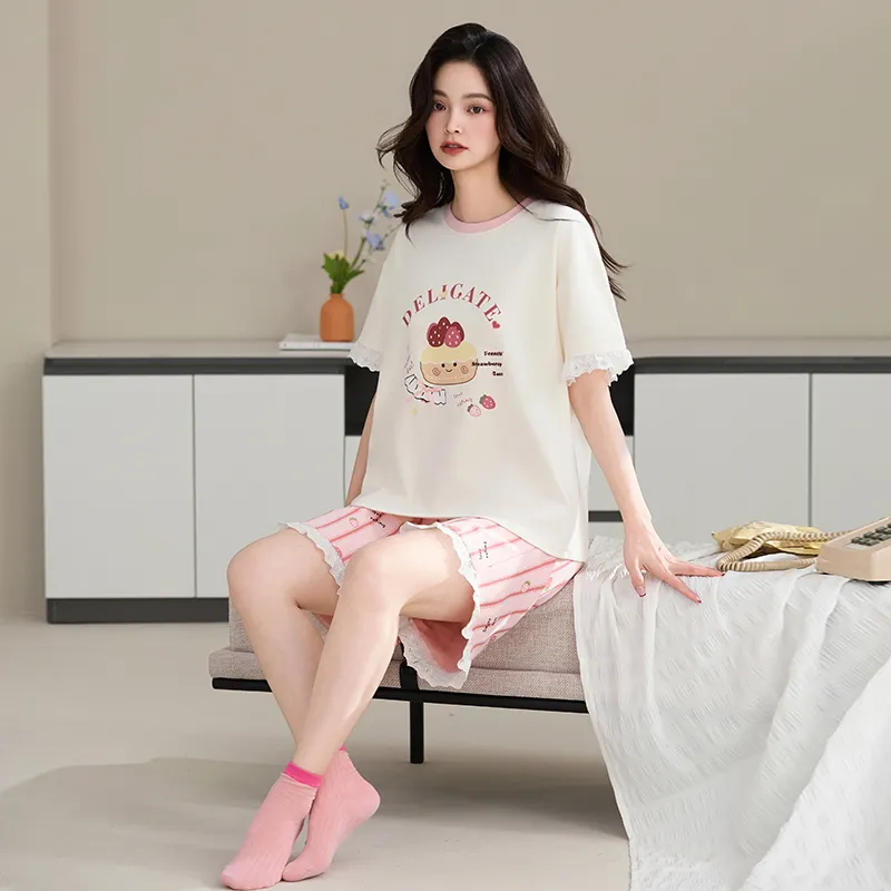 Qiao Ni Tong Pajama Set Women's Image Color-3