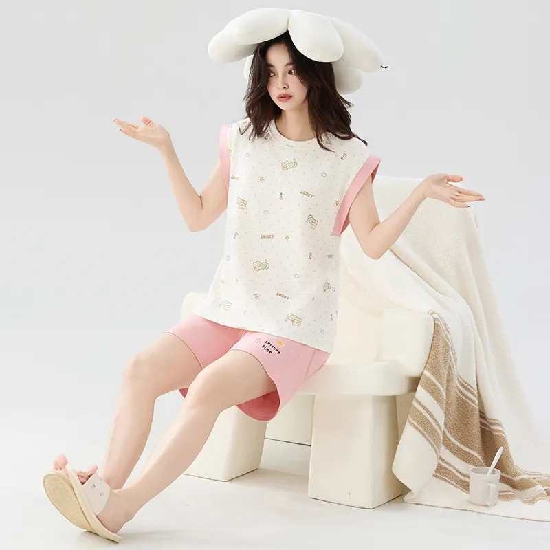 Qiao Ni Tong Pajama Set Women's Image Color-5
