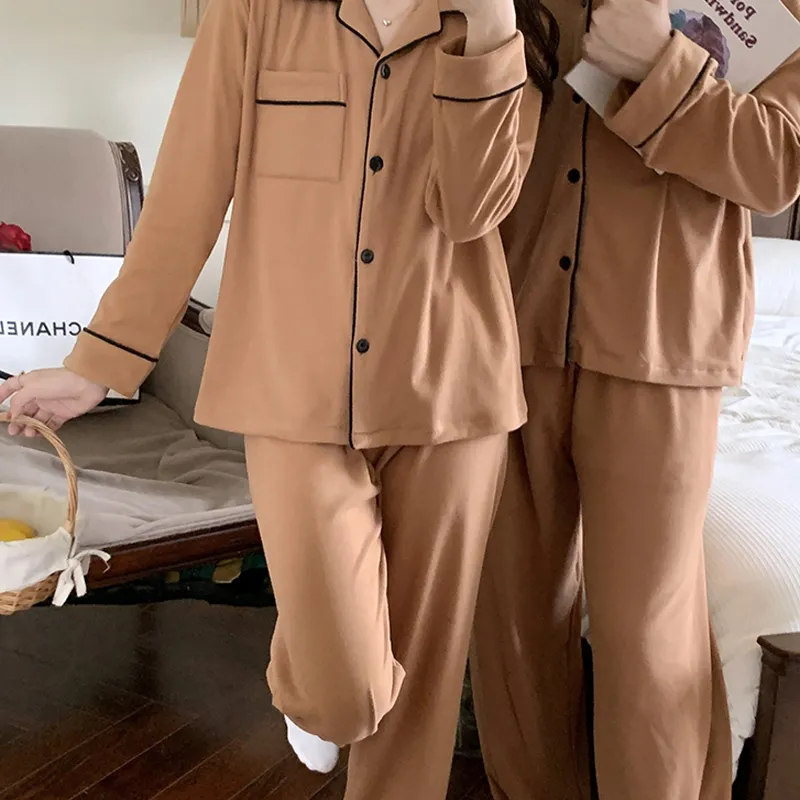 Qiao Ni Tong Pajama Set Unisex Chocolate-9