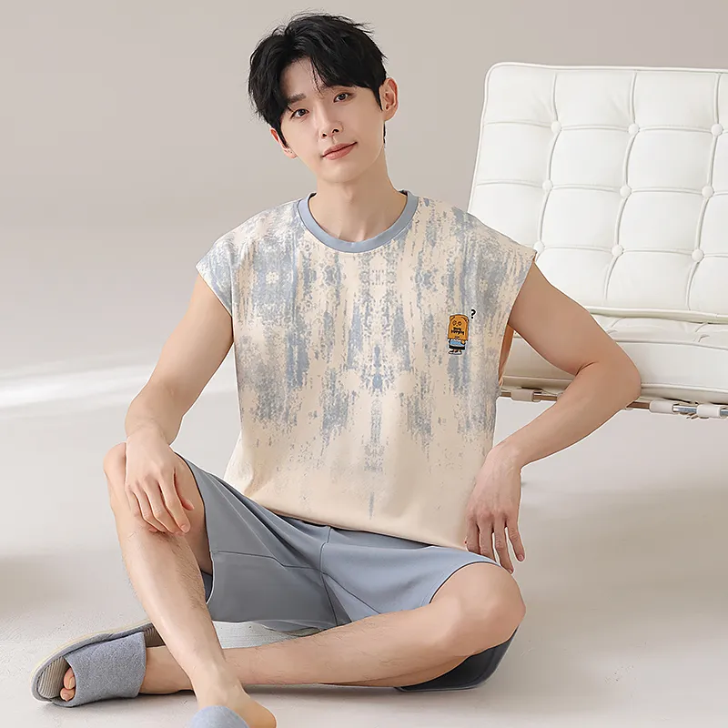 Qiao Ni Tong Pajama Set Men's Image Color-1