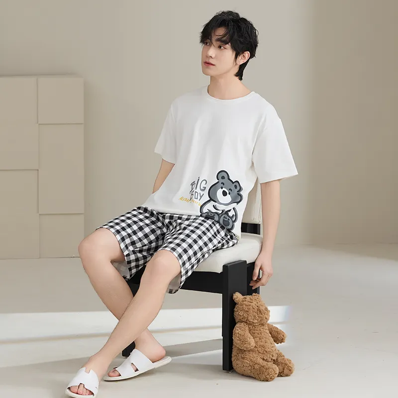 Qiao Ni Tong Pajama Set Men's Image Color-5