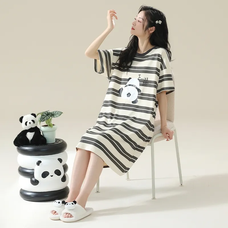 Qiao Ni Tong Women's Nightgowns-5