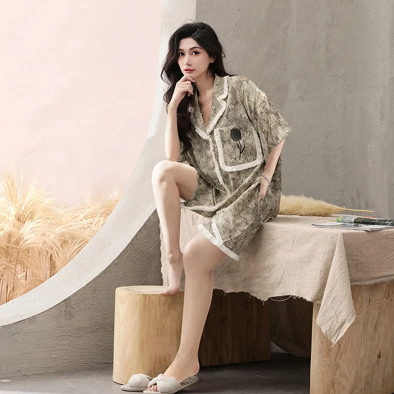 Qiao Ni Tong Pajama Set Women's Image Color-5