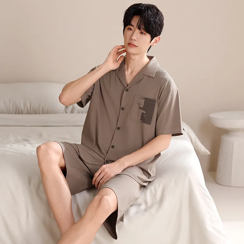 Qiao Ni Tong Pajama Set Men's Image Color-1