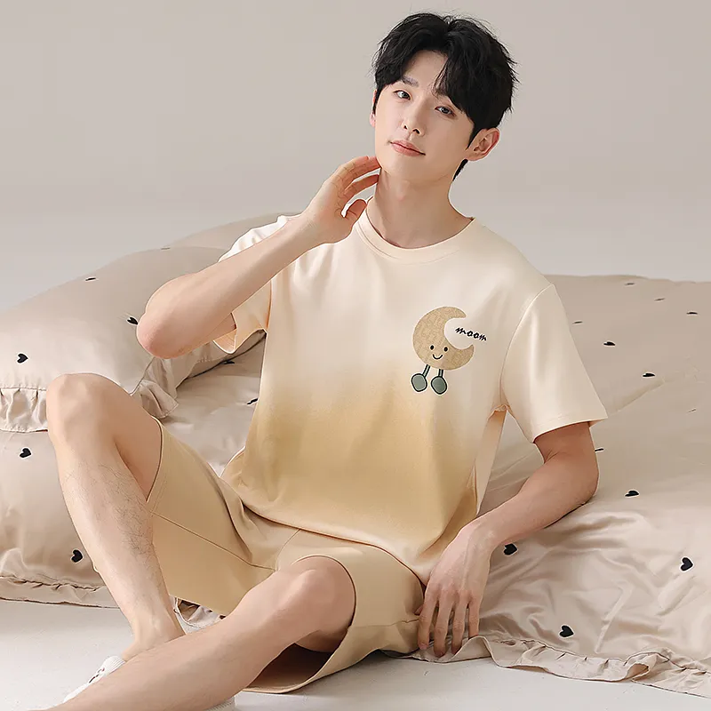 Qiao Ni Tong Pajama Set Men's Image Color-2