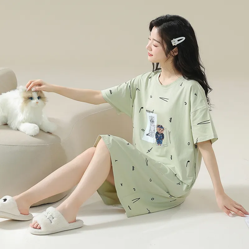 Qiao Ni Tong Women's Nightgowns-4