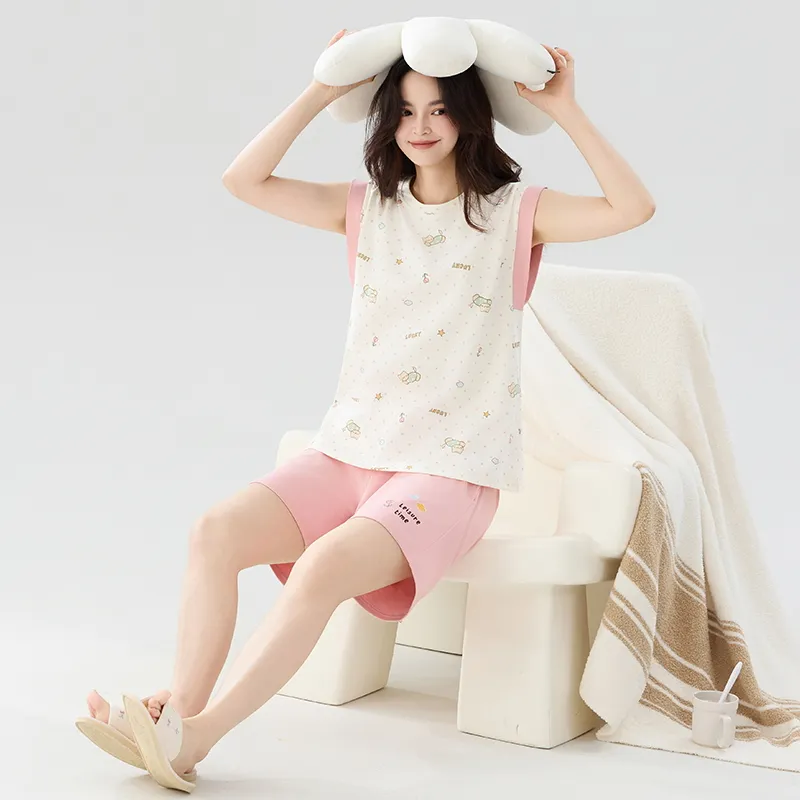 Qiao Ni Tong Pajama Set Women's Image Color-4