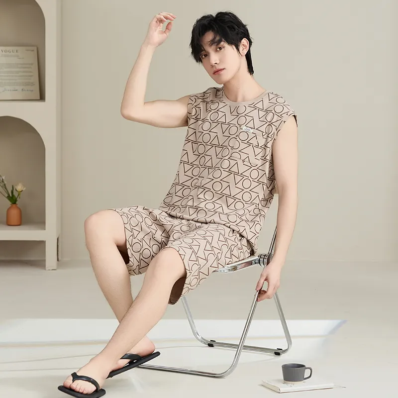 Qiao Ni Tong Pajama Set Men's Image Color-4
