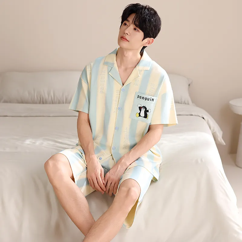 Qiao Ni Tong Pajama Set Men's Image Color-5