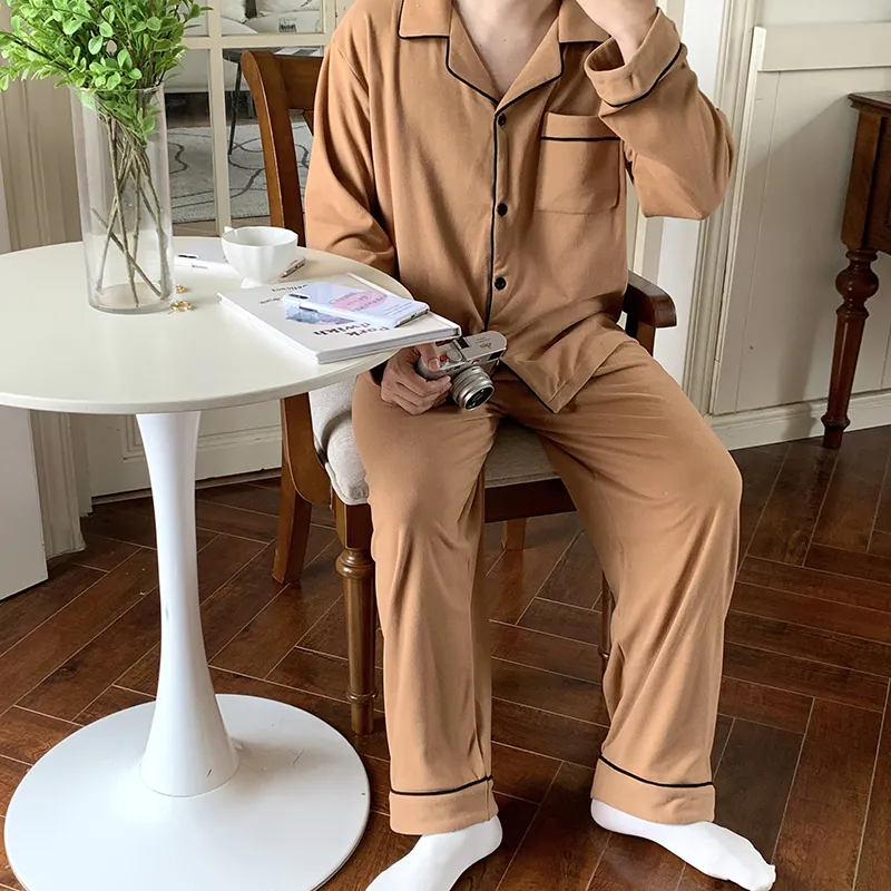 Qiao Ni Tong Pajama Set Unisex Chocolate-4