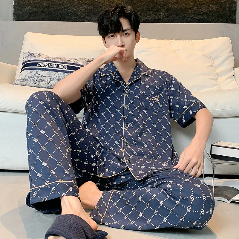 Qiao Ni Tong Pajama Set Men's Image Color-2