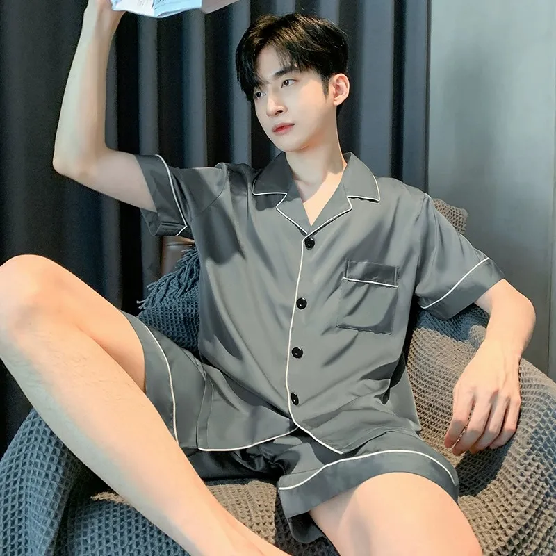 Qiao Ni Tong Pajama Set Men's Premium Gray-1