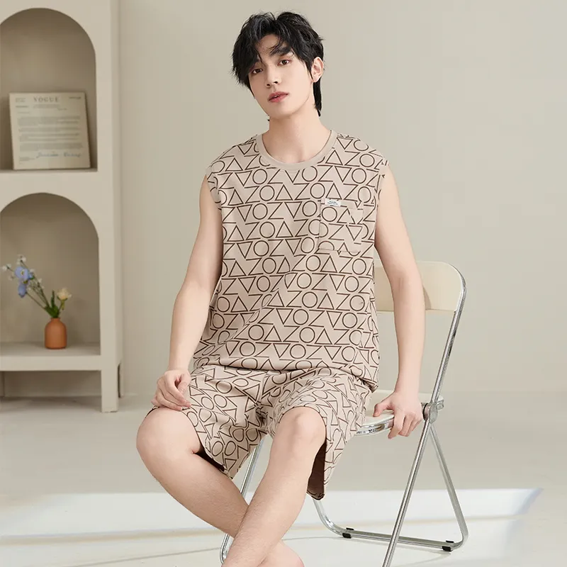 Qiao Ni Tong Pajama Set Men's Image Color-6