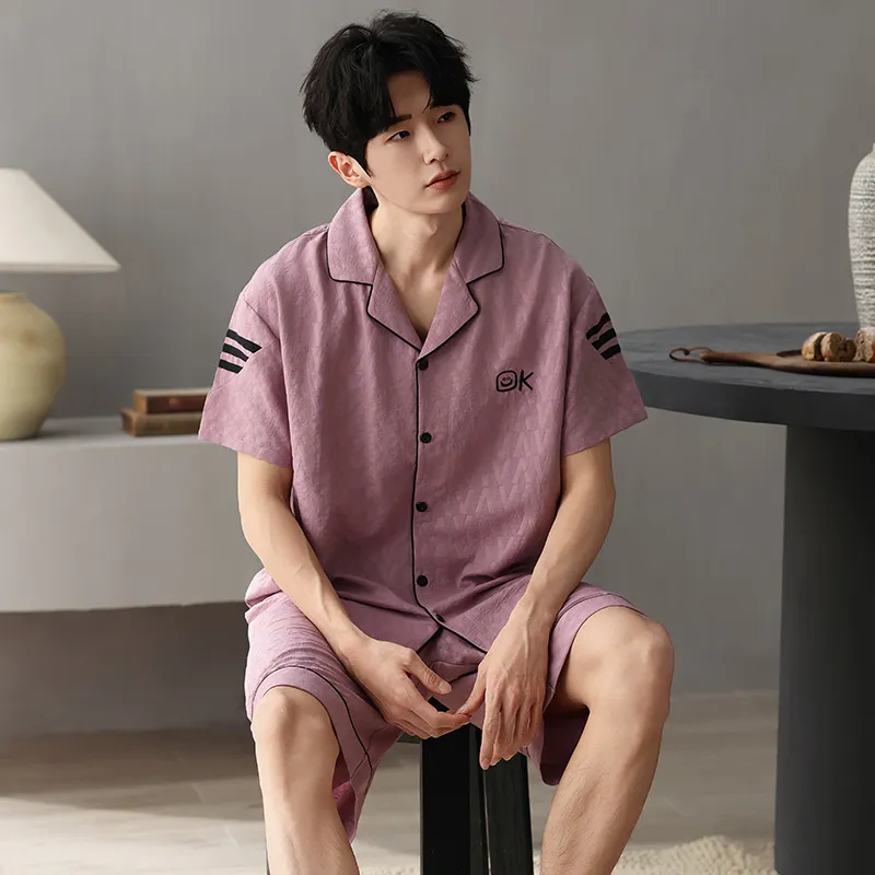 Qiao Ni Tong Pajama Set Men's Image Color-2