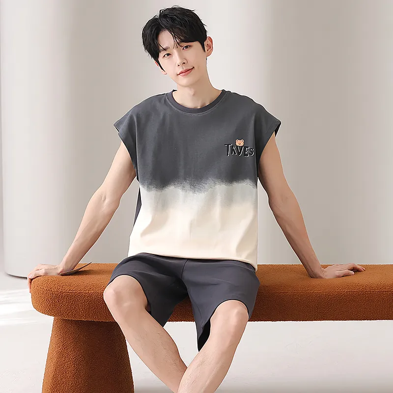 Qiao Ni Tong Pajama Set Men's Image Color-1