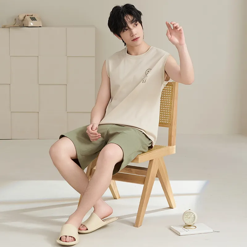 Qiao Ni Tong Pajama Set Men's Image Color-5